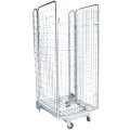 Professional customized folding rolling wire mesh storage cage/Folding cart roll container/Foldable cage cart